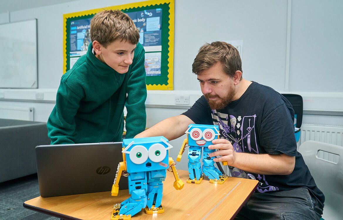child and adult programme a computer robot