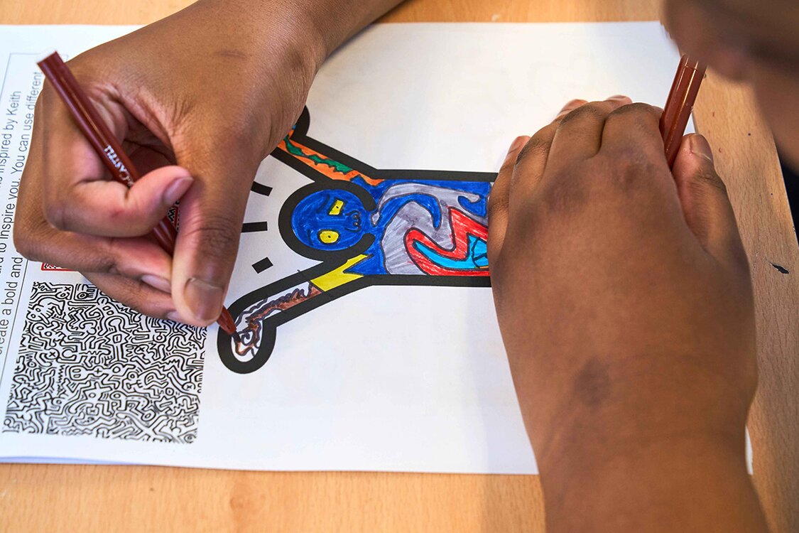 colouring in close up