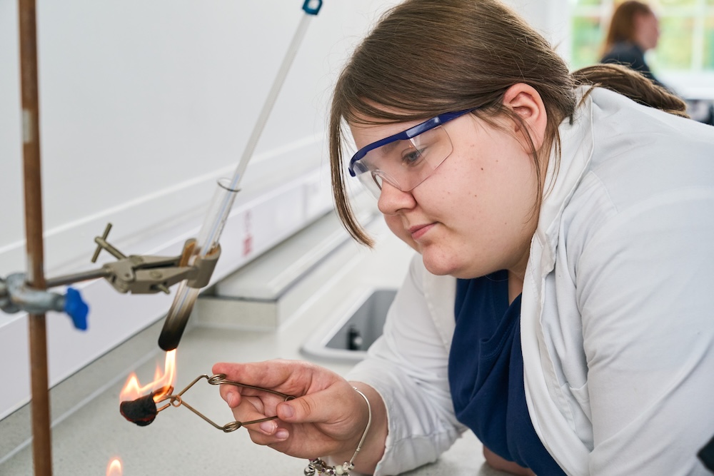 student in a laboratory 